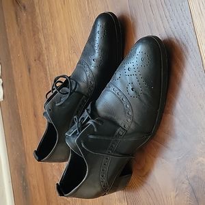 Jil Sander black Oxford loafers size 36.5